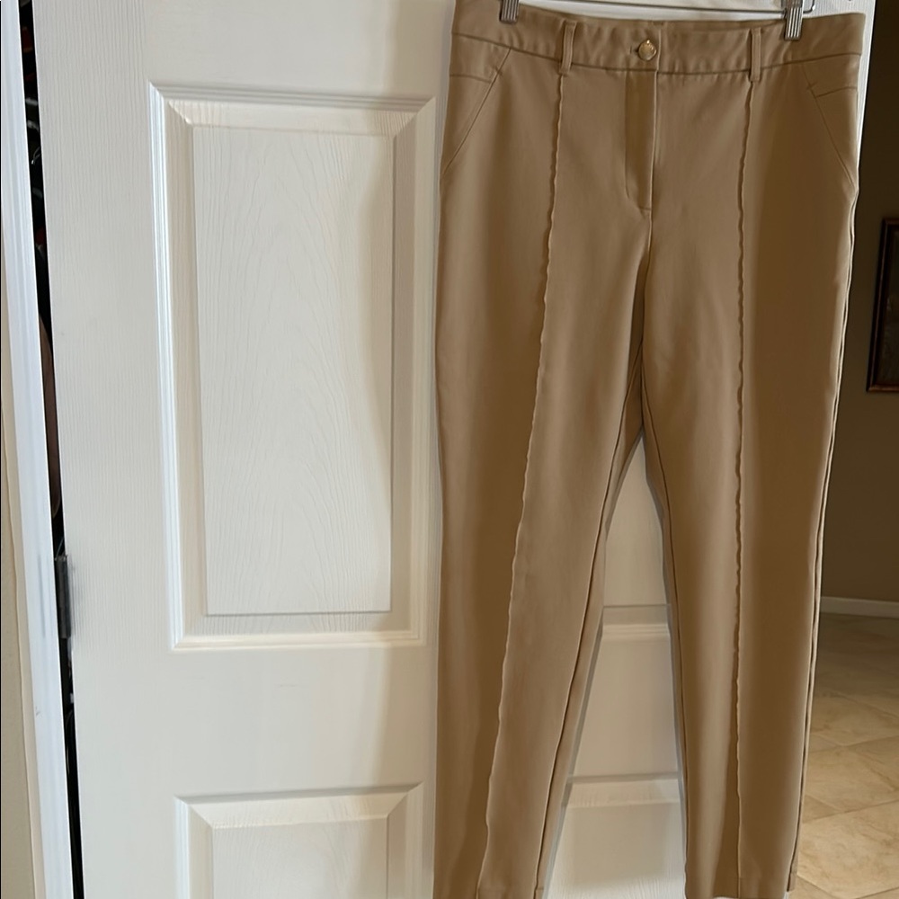 Chico's Tan Chinos Classic So Slimming Straight-Leg Pants